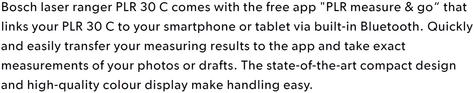 מד מרחק טווח לייזר בוש BOSCH PLR30 C